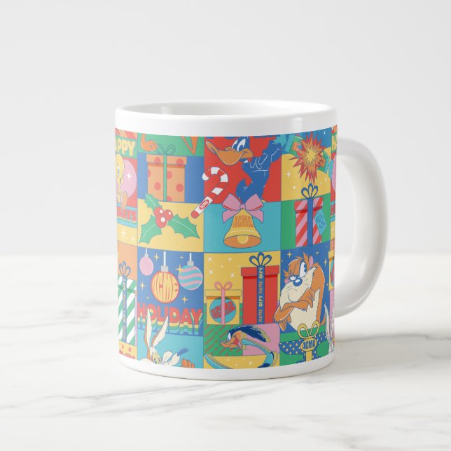 Taza De Café Gigante LOONEY TUNES™ | Patrón de Navidades de vacaciones  (Derecha)