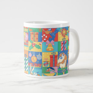 Taza De Café Gigante LOONEY TUNES™   Patrón Navideño de Felices Fiestas
