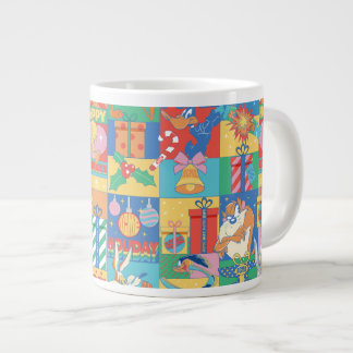 Taza De Café Gigante LOONEY TUNES™ | Patrón Navideño de Felices Fiestas