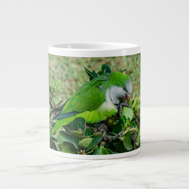 Taza De Café Gigante Loro verde (Frente)