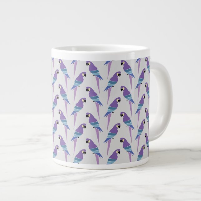 Taza De Café Gigante Loros púrpuras (Derecha)