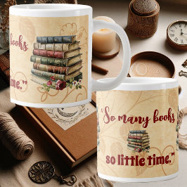 Taza De Café Gigante Los amantes del libro citan tantos libros tan poco