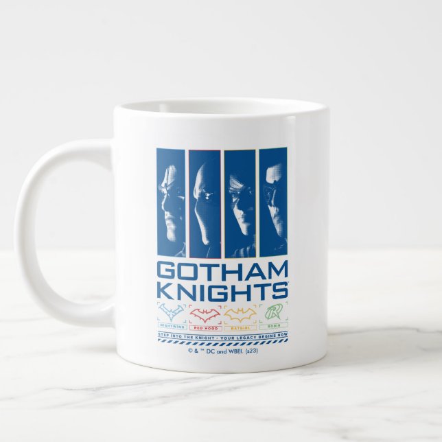 Taza De Café Gigante Los Caballeros Gotham Enfrentan Paneles (Izquierda)