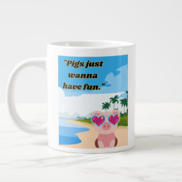 Taza De Café Gigante los cerdos quieren divertirse