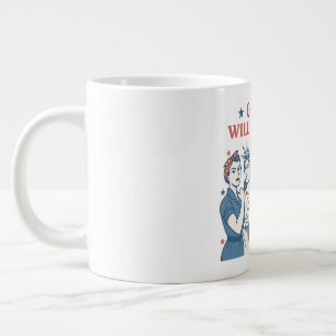 Taza De Café Gigante Los chicas serán Chicas el 4 de julio
