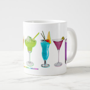 Taza De Café Gigante Los cócteles alcohólicos LGBTQIA gay de SlipperyJo