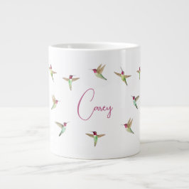 Taza De Café Gigante Los colibríes de la personalizado Anna