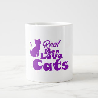 Taza De Café Gigante Los hombres de verdad aman a los gatos – Regalos p
