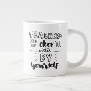 Taza De Café Gigante Los Maestros Abren La Puerta A La Que Entran Por S