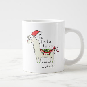 Taza De Café Gigante Los niños de los Navidades de Llama son graciosos