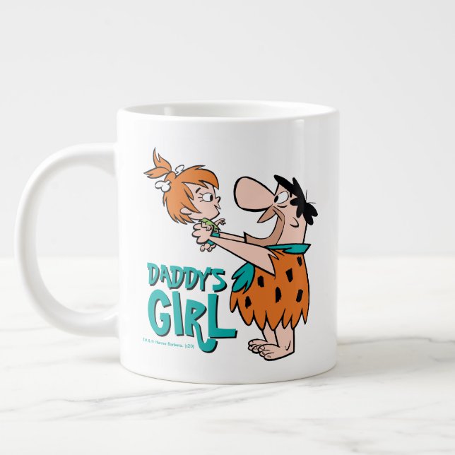 Taza De Café Gigante Los Picapiedra | Fred & Pebbles - Chica de papá (Izquierda)