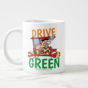 Taza De Café Gigante Los Picapiedra   Fred y Barney - Drive Green
