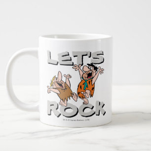 Taza De Café Gigante Los Picapiedra   Fred y Barney - Vamos a rock