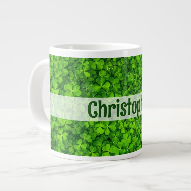 Taza De Café Gigante Los roperos de Shamrock personalizados (Izquierda)
