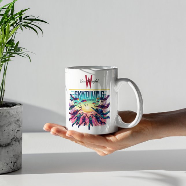 Taza De Café Gigante Los Skydivers abrazan la puesta de sol (Subido por el creador)