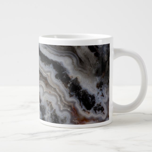 Taza De Café Gigante Losa mixta de jaspe ágata (Derecha)
