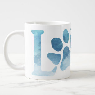 Taza De Café Gigante Love Paw Blue