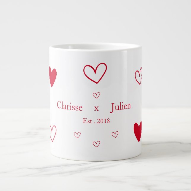 Taza De Café Gigante Love you all the life (Frente)