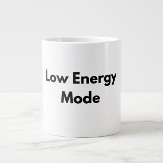 Taza De Café Gigante Low Energy Mode Minimal Typography Mug