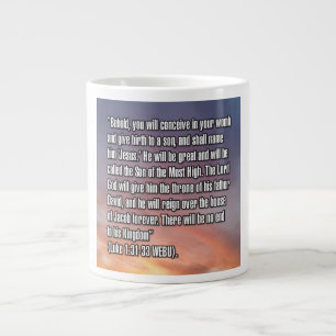 Taza De Café Gigante Lucas 1:31-33 WEBU Mug