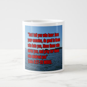 Taza De Café Gigante Lucas 6:27-28 WEBU Mug