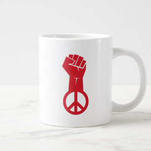Taza De Café Gigante Lucha Por La Paz