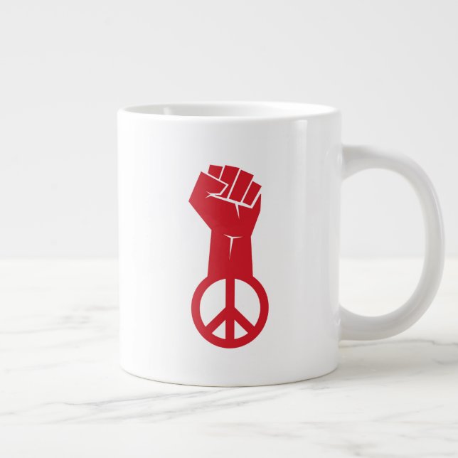 Taza De Café Gigante Lucha Por La Paz (Derecha)