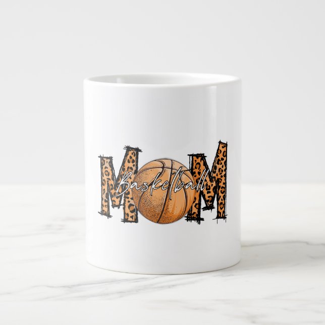 Taza De Café Gigante Luna de basquet (Frente)