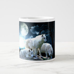 Taza De Café Gigante Luna llena del lobo