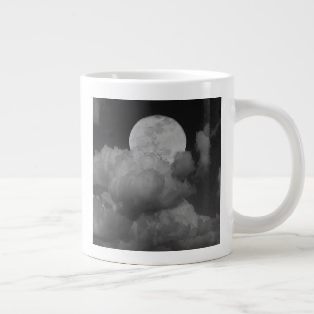 Taza De Café Gigante Luna y nubes sobre Kansas (Derecha)