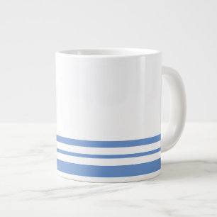 Taza De Café Gigante Luz Blanca Esporádica Azul Dos Bandas Negrita Infe