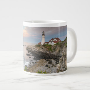 Taza De Café Gigante Luz de cabeza de Portland Cabo Elizabeth, ME