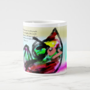 Taza De Café Gigante Luz de Jesús del mundo