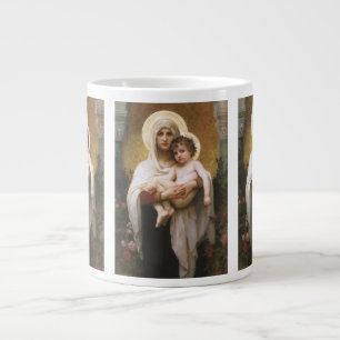 Taza De Café Gigante Madonna de las Rosas de Bouguereau
