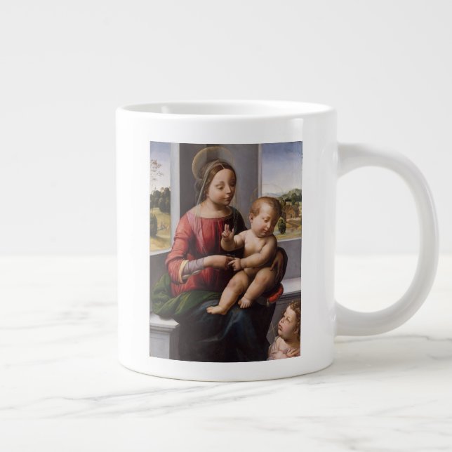 Taza De Café Gigante Madonna y niño con San Juan Bautista (Derecha)