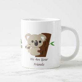 Taza De Café Gigante Madre De La Familia Corta, Koala, Lleva Bebé