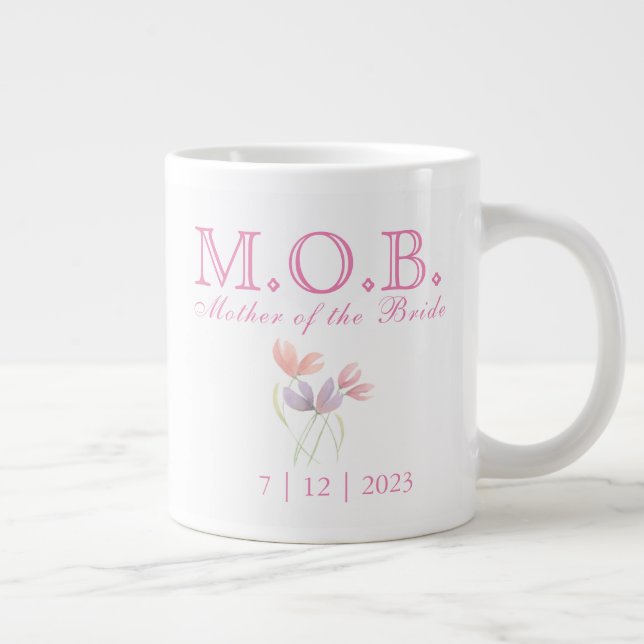 Taza De Café Gigante Madre de la novia Boda de cita Keepsake (Derecha)