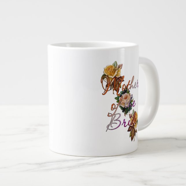 Taza De Café Gigante Madre De La Novia Floral (Derecha)