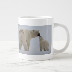Taza De Café Gigante Madre del oso polar con Cub