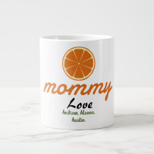 Taza De Café Gigante madre mamá mamá niños nombres personalizado person