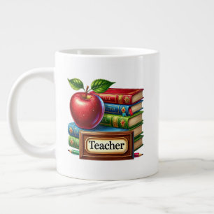 Taza De Café Gigante Maestra adorable agregar monograma