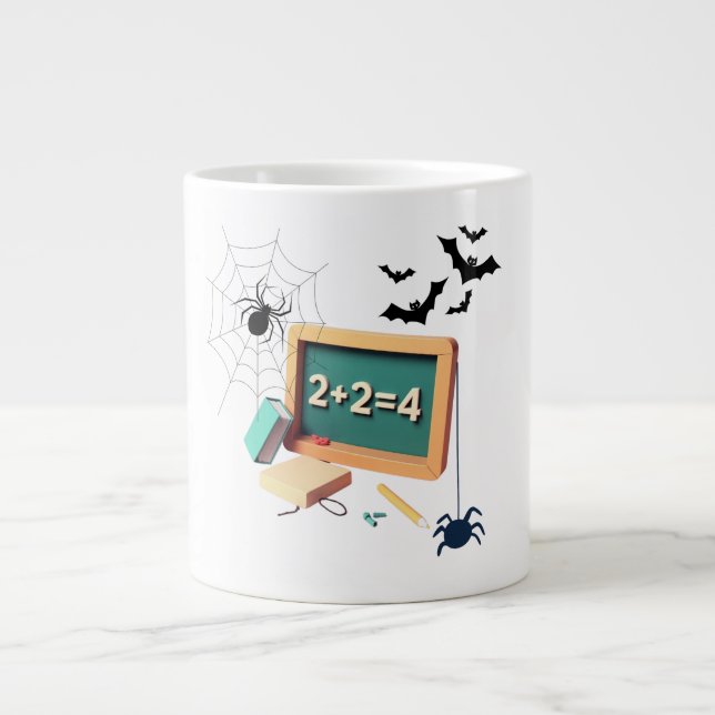 Taza De Café Gigante Maestra de matemáticas espeluznante (Frente)