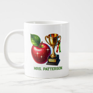 Taza De Café Gigante Maestra del mundo más linda agregar nombre