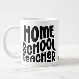 Taza De Café Gigante Maestra Minimalista de Educación en Casa