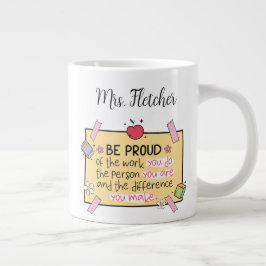 Taza De Café Gigante Maestra personalizada Cute Be Proud