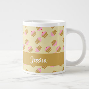 Taza De Café Gigante Magdalenas con patrón de nombre personalizado