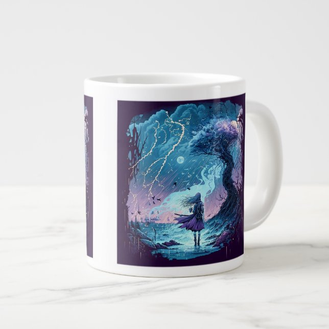 Taza De Café Gigante Magnífica tormenta Jumbo Mug (Derecha)