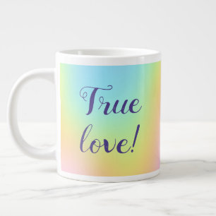 Taza De Café Gigante Magnífico Boda del arcoiris Pastel