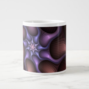 Taza De Café Gigante Magnífico Resumen Brillante Fractal a rayas