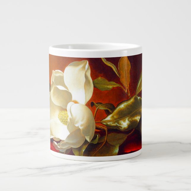 Taza De Café Gigante Magnolia en Terciopelo Rojo Martin Johnson Heade (Frente)